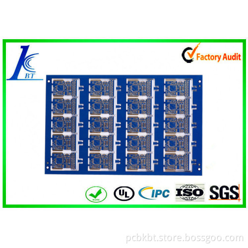 Electronic Immersion Sliver PCB with Blue Solder Mask